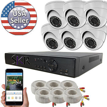 8 Channel AHD-M Full 720P DVR Digital Video Recorder with 6 Color 720P outdoor camera