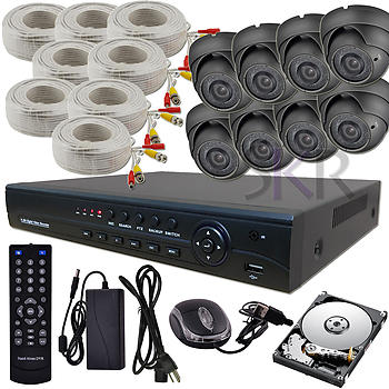 8 Channel AHD-H Full 1080P DVR Digital Video Recorder with 1080P Varifocal outdoor Dome camera