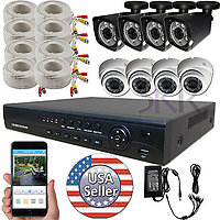 8 Channel AHD-H Full 1080P DVR Digital Video Recorder with 1080P 2 Mepapixel outdoor camera