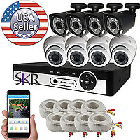 Elite 16 Channel 5MP DVR Recorder with 8 pcs 5 Megapixel 1440P camera package