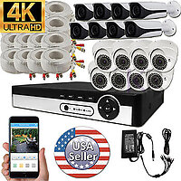 Ultra 16 Channel DVR Recorder with 4K 8 Megapixel 2160P Vari-focal lens camera package