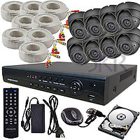 8 Channel AHD-H Full 1080P DVR Digital Video Recorder with 1080P Varifocal outdoor Dome camera