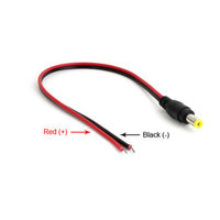 10 Pieces DC Power Pigtail Male cable for CCTV security camera